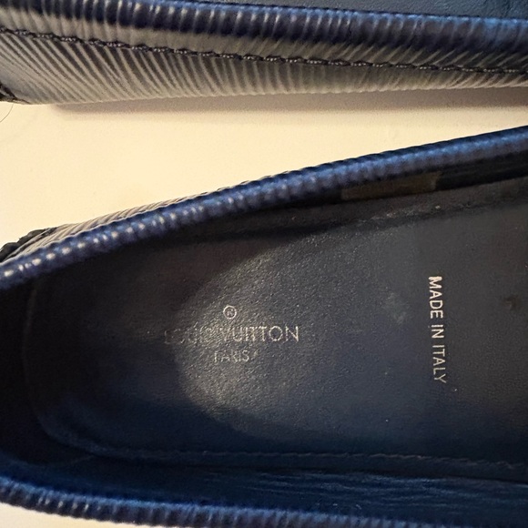 Louis Vuitton Black and Gold Loafers - Picture 6 of 7